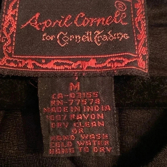 April Cornell basic black tank - v neck - sleeveless - size medium - like new - Picture 2 of 4